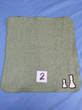 Sage Green Chess Pieces Embellished Washcloth