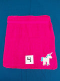 Bright Pink Unicorn Embellished Washcloth