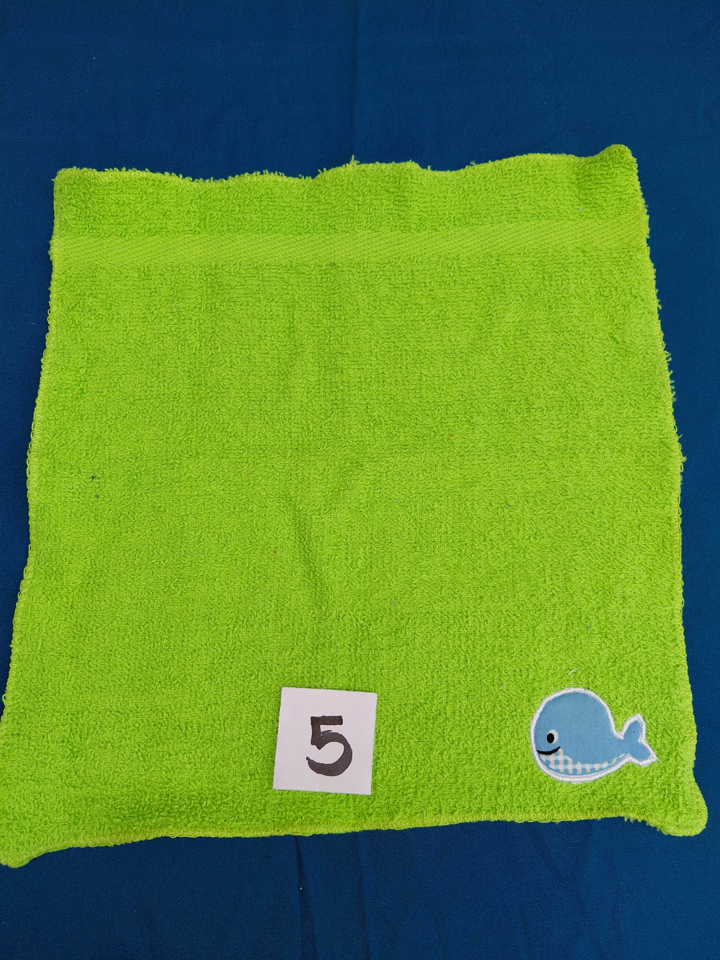 Sage Green Soccer Ball Embellished Washcloth