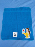 Bright Aqua Blue Princess Embellished Washcloth