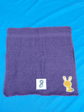 Deep Purple Bunny Embellished Washcloth