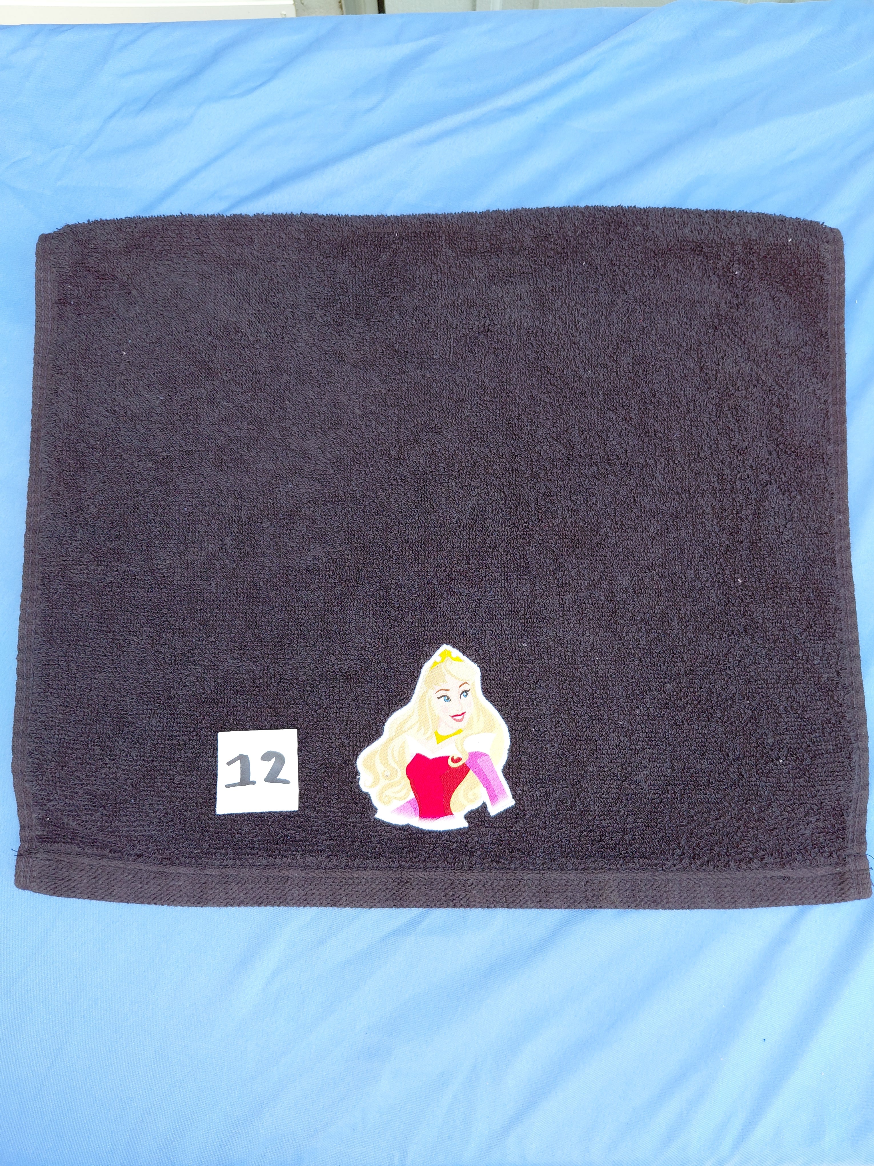 Black Princess Embellished Hand Towel