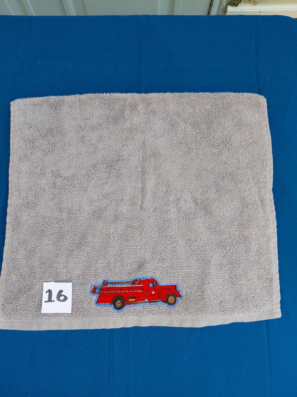 Sage Green Soccer Ball Embellished Washcloth