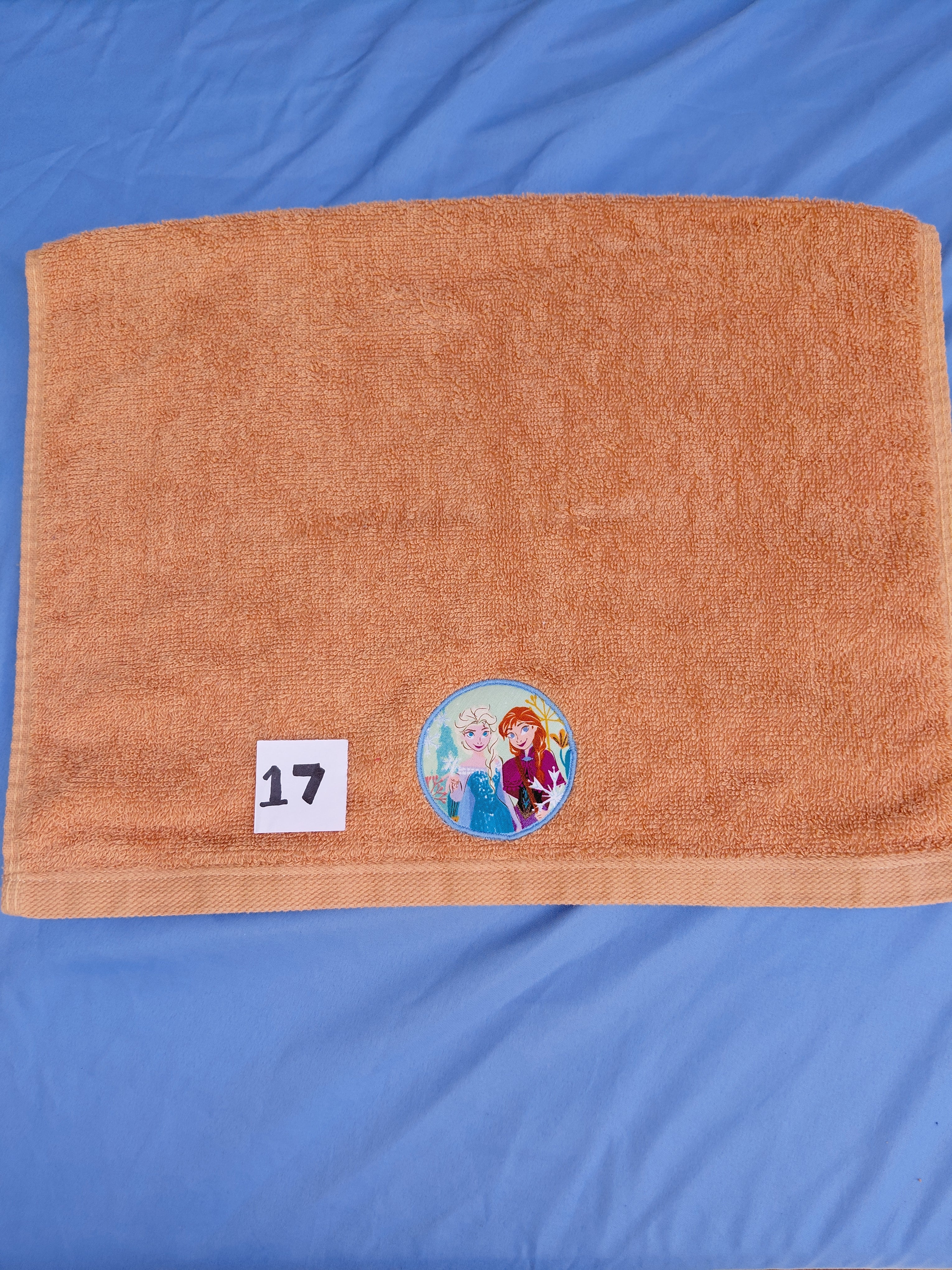 Burnt Orange Two Princesses Embellished Hand Towel