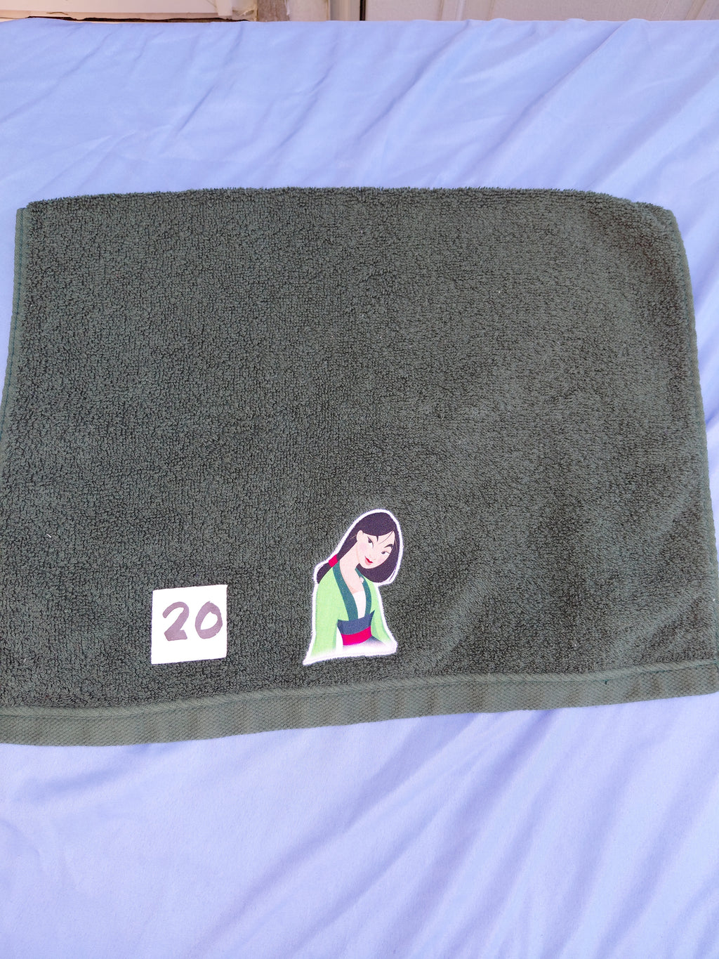 Sage Green Soccer Ball Embellished Washcloth