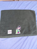 Dark Forest Green Princess Embellished Hand Towel