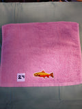 Rose Pink Trout Embellished Hand Towel