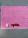Rose Pink Fire Engine Embellished Hand Towel